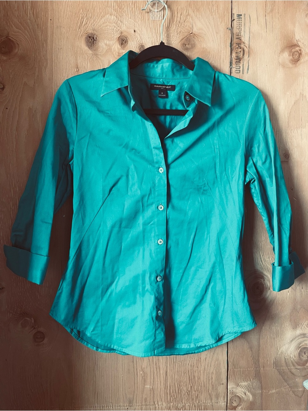 Banana Republic Teal Button-Down Shirt